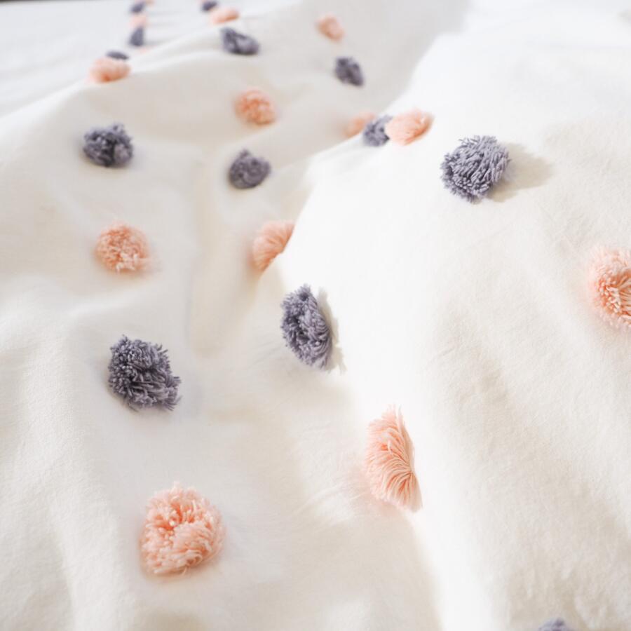 Funda Nórdica y dos fundas para almohada en algodón (240 cm) Poupie Blanco 4