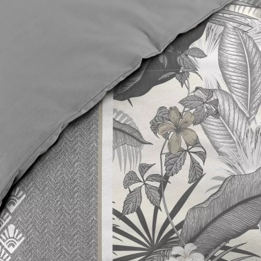 Funda Nórdica y dos fundas de almohada en algodón (240 cm) Cyndelle Gris 4