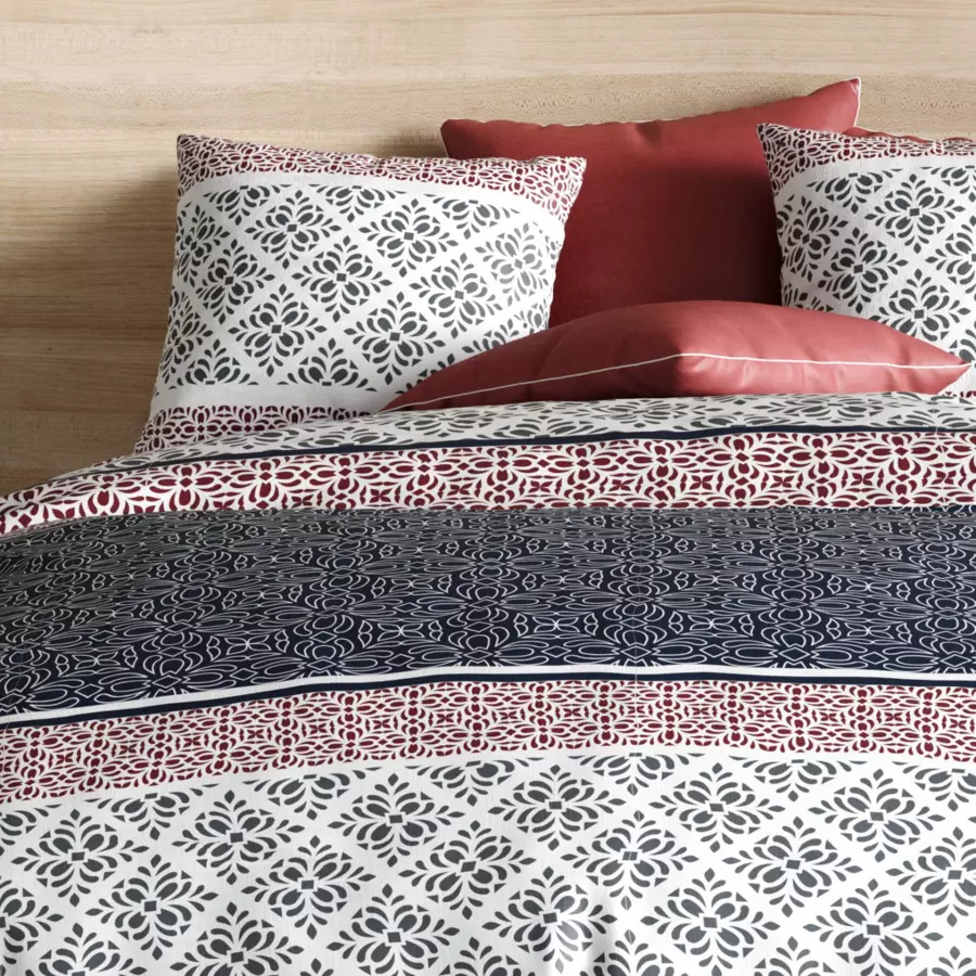 Funda Nórdica y dos fundas para almohada en algodón (240 cm) Sergio Gris 4