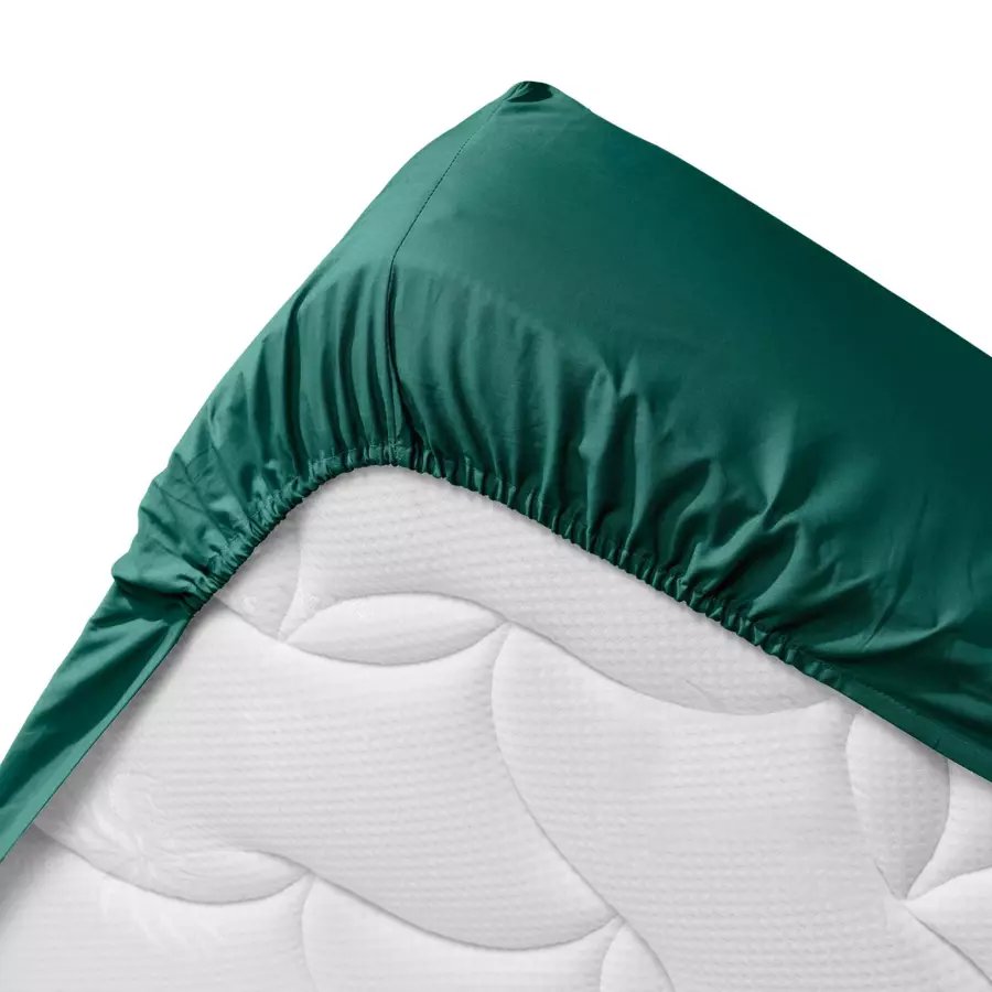 Sábana bajera en algodón bio (90 cm) Biolina Verde esmeralda 5