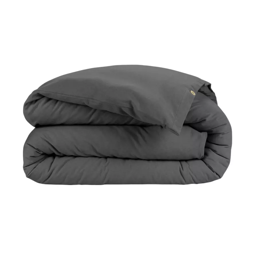 Copripiumino flanella di cotone (140 cm) Théa Grigio antracite 4