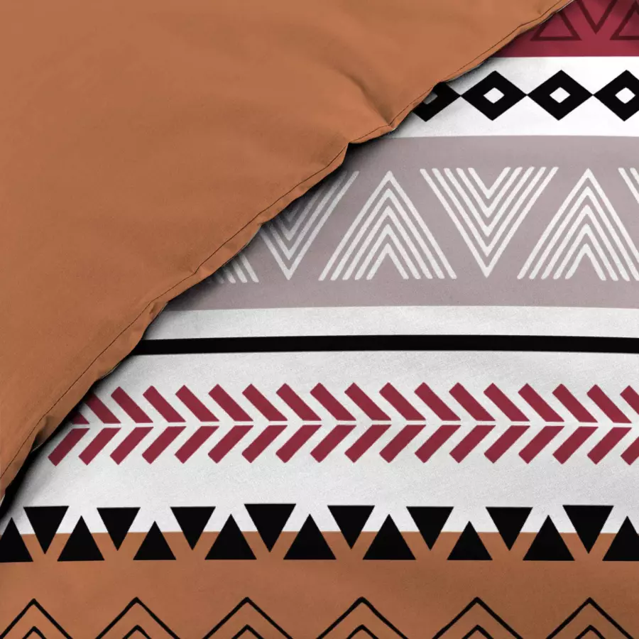 Funda Nórdica y dos fundas para almohadas algodón bio (240 cm) Annette Terracota 5