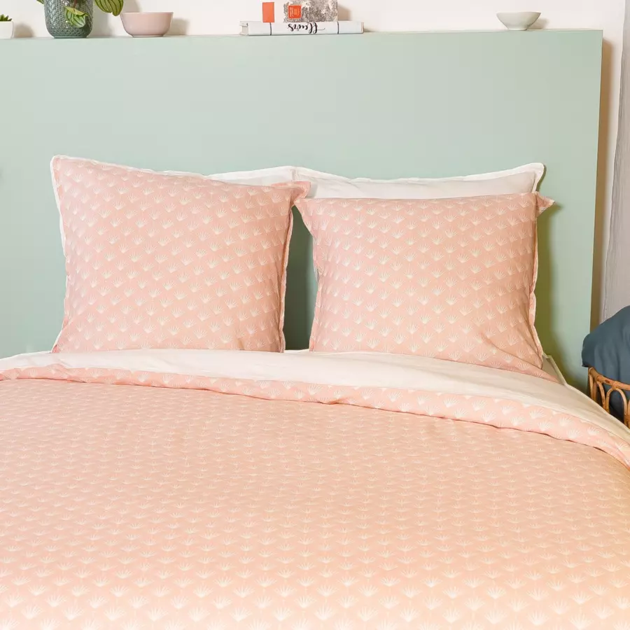 Funda nórdica y dos fundas para almohada en algodón (260 cm) Evi Rosa 5