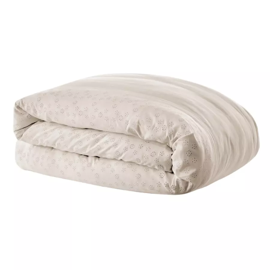 Funda Nórdica en encaje de algodón (240 cm) Jeanne Beige pampa 4
