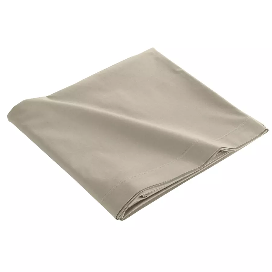 Drap plat coton bio (180 cm) Biolina Taupe 4
