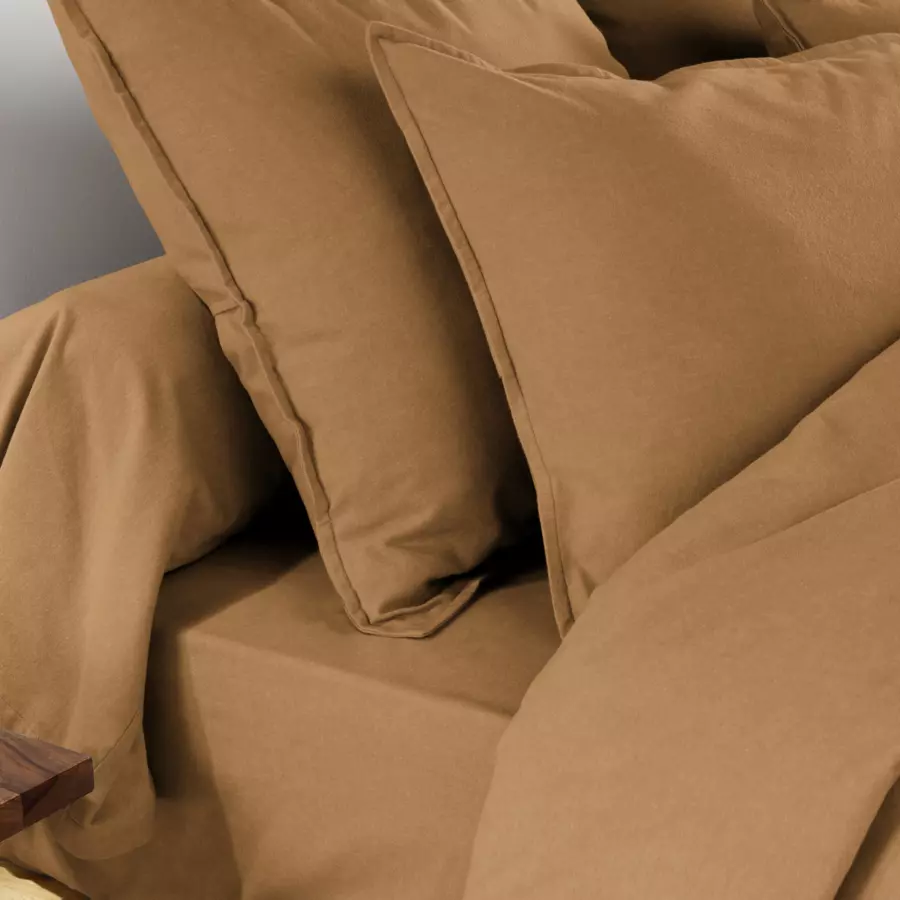 Federa rettangolare flanella di cotone (70 cm) Théa Camel 4
