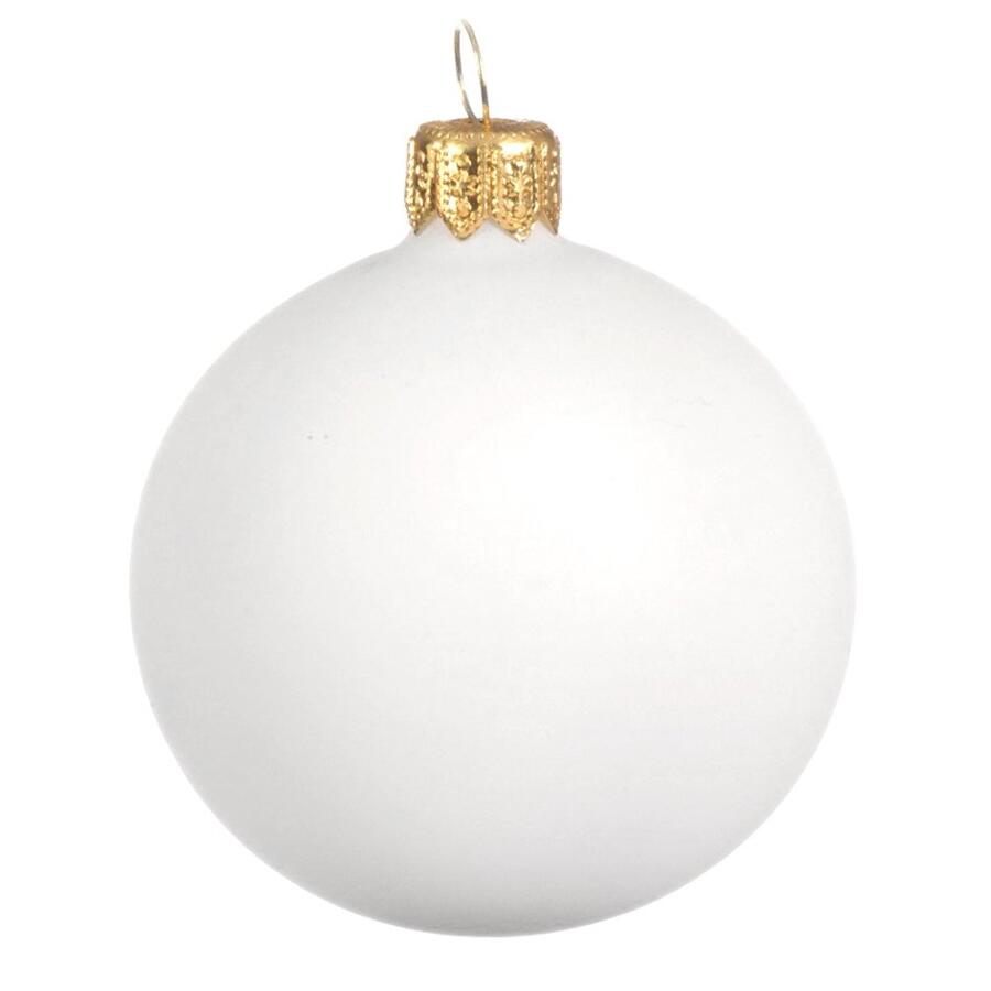 Lotto di 6 palline di Natale di vetro (D80 mm) Arctique mate Bianco panna 4