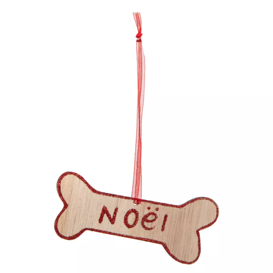 Hond set van 4 hangdecoratie Rood 4