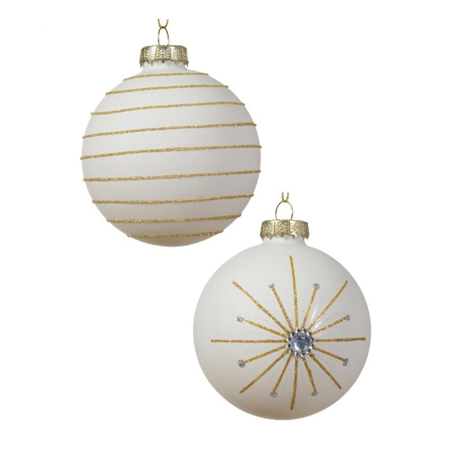 Confezione di 3 palline di Natale (D80 mm) in vetro Zoy Bianco panna 4