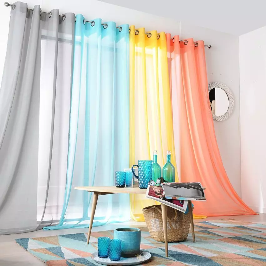 Vitrage (300 x 240 cm) Givrée Beige 5
