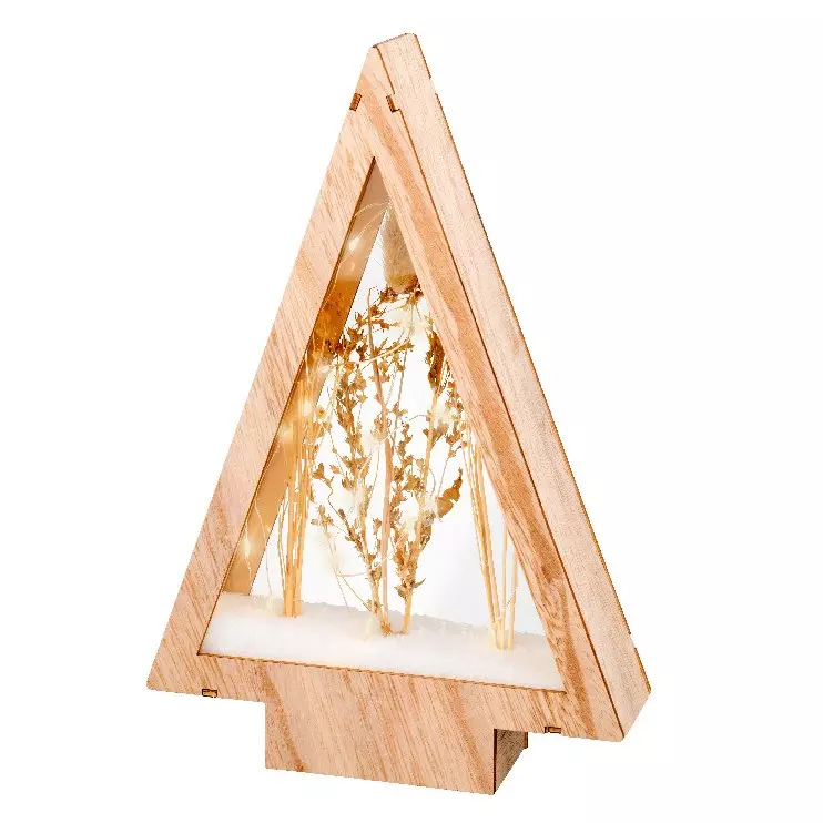 Sapin fleuri à piles lumineux Blanc chaud 25 LED 4