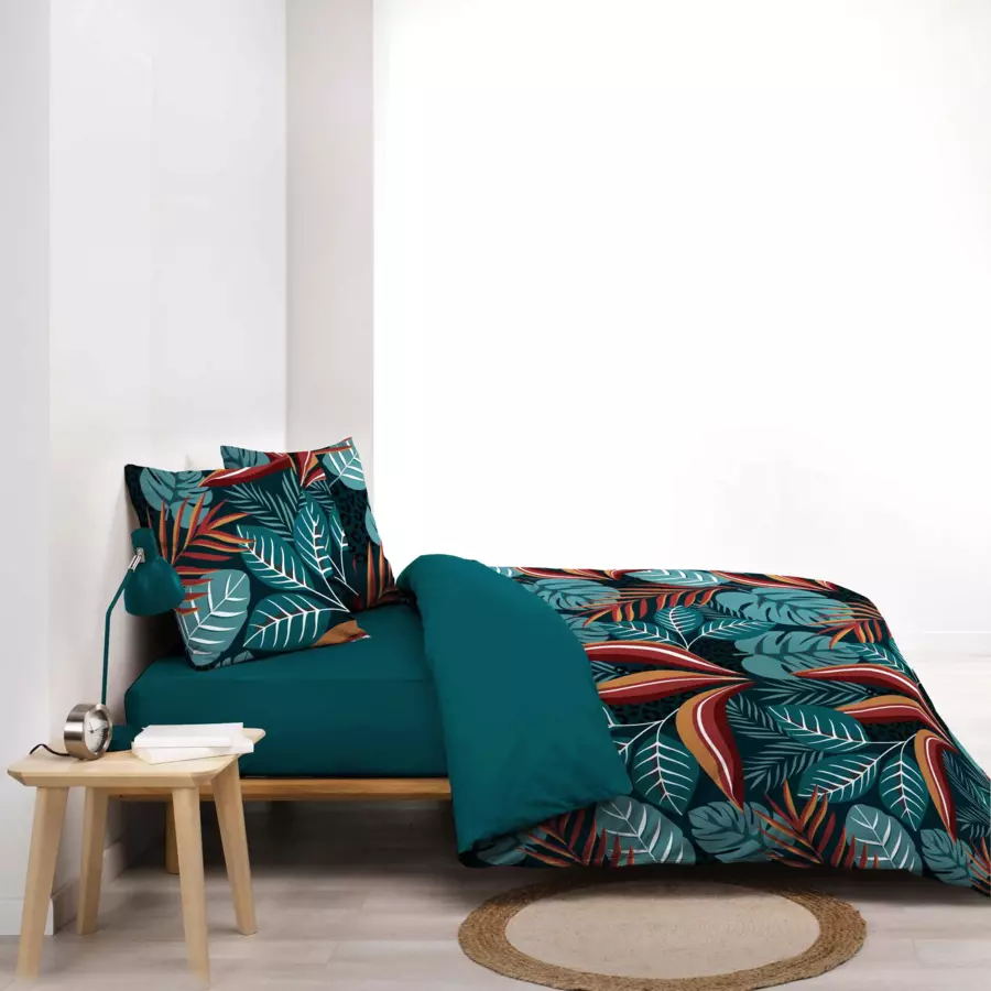 Funda Nórdica y dos fundas en algodón (240 cm) Meryl Azul 4
