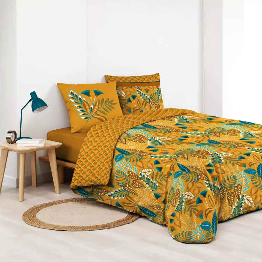 Funda Nórdica y dos fundas en algodón (260 cm) Tilda Amarillo ocre 4