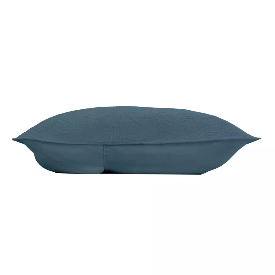 Housse de coussin (60 cm) Romane Bleu canard 4