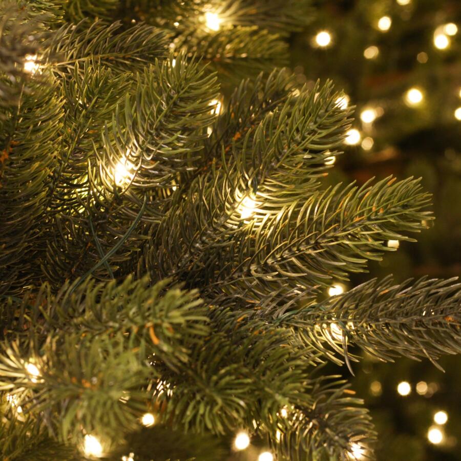 Albero di Natale artificiale illuminato per esterno Winnipeg Alt. 240 cm Verde abete 4