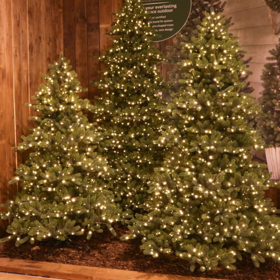 Künstlicher Weihnachtsbaum mit Beleuchtung für draußen Winnipeg H240 cm Tannengrün 5