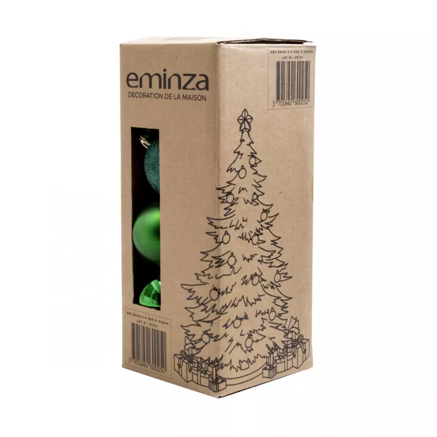 Set van 30 kerstballen New Alpine Mix dennengroen 5