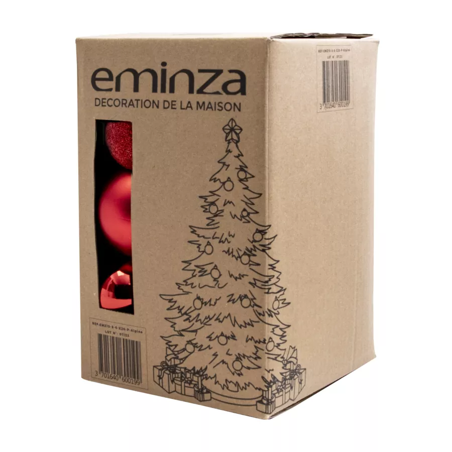 Set van 20 kerstballen New Alpine Mix Rood 5