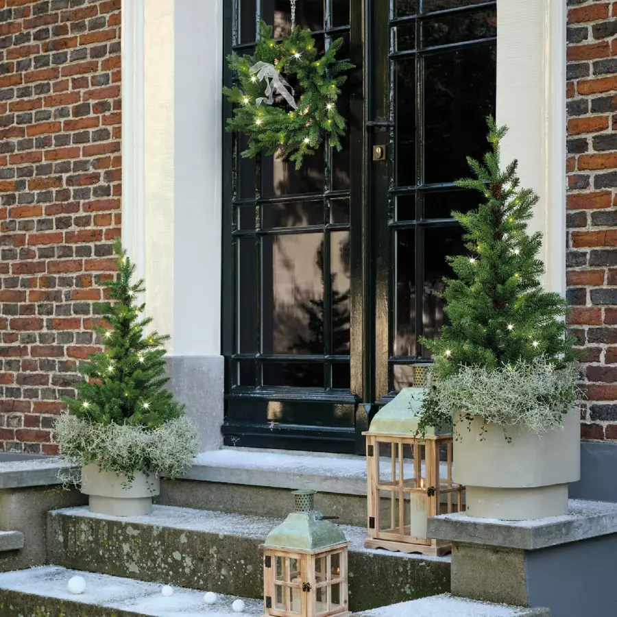 Verlichte kunstkerstboom ALLIX om in de grond te steken H90 cm Warm wit 5