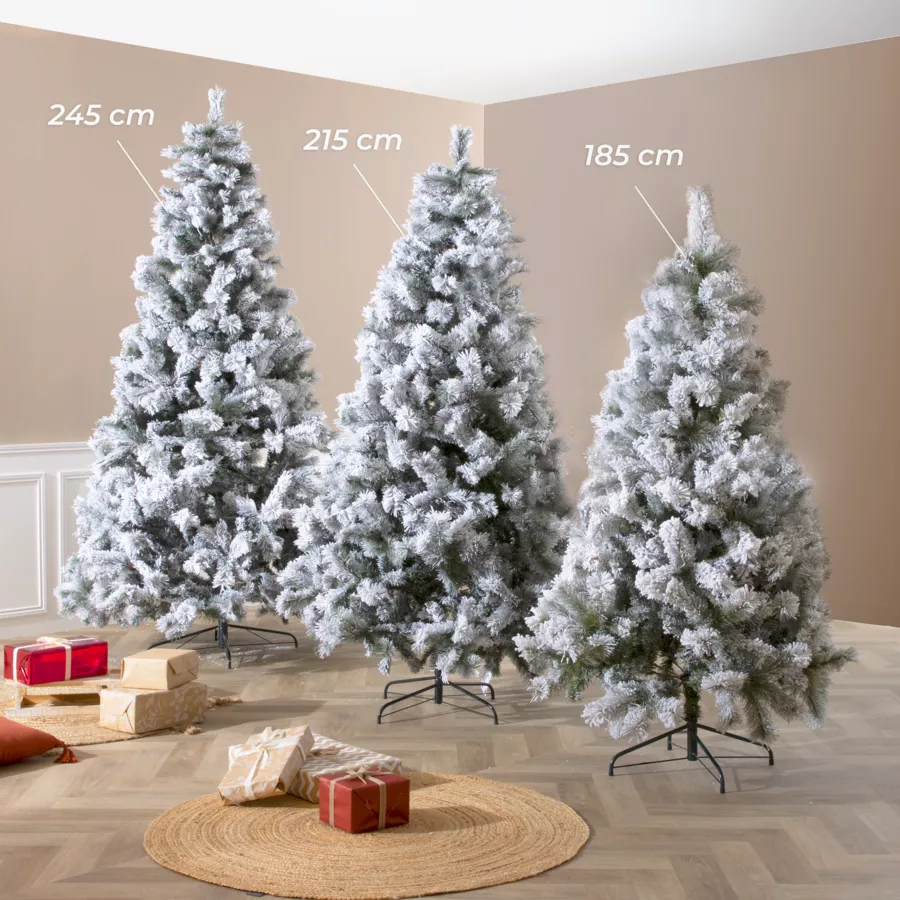 Abeto artificial de Navidad Oregon Altura 185 cm Verde nevado