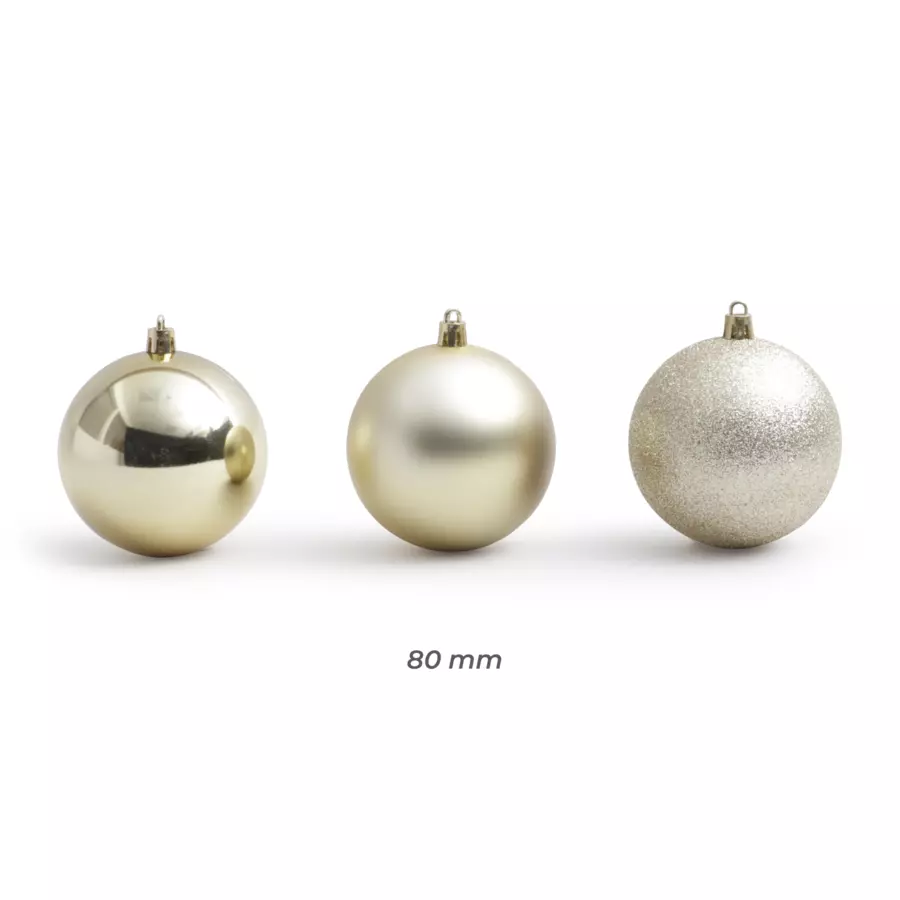 Lot de 30 boules de Noël (D80 mm) New Alpine Perle 4