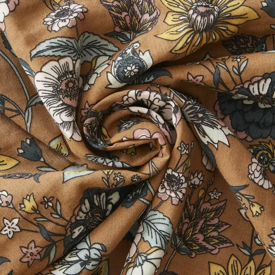 Funda Nórdica en gasa de algodón (240 cm) Daphné Camel
