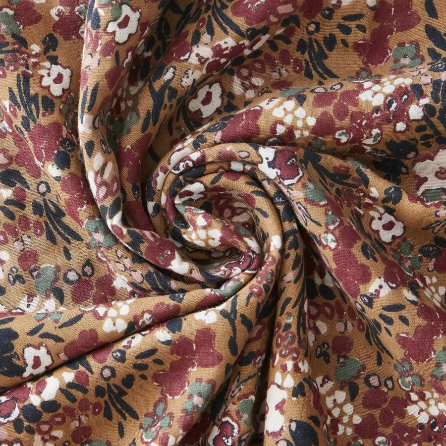 Edredón pie de cama en gasa de algodón (90 x 200 cm) Constance Camel