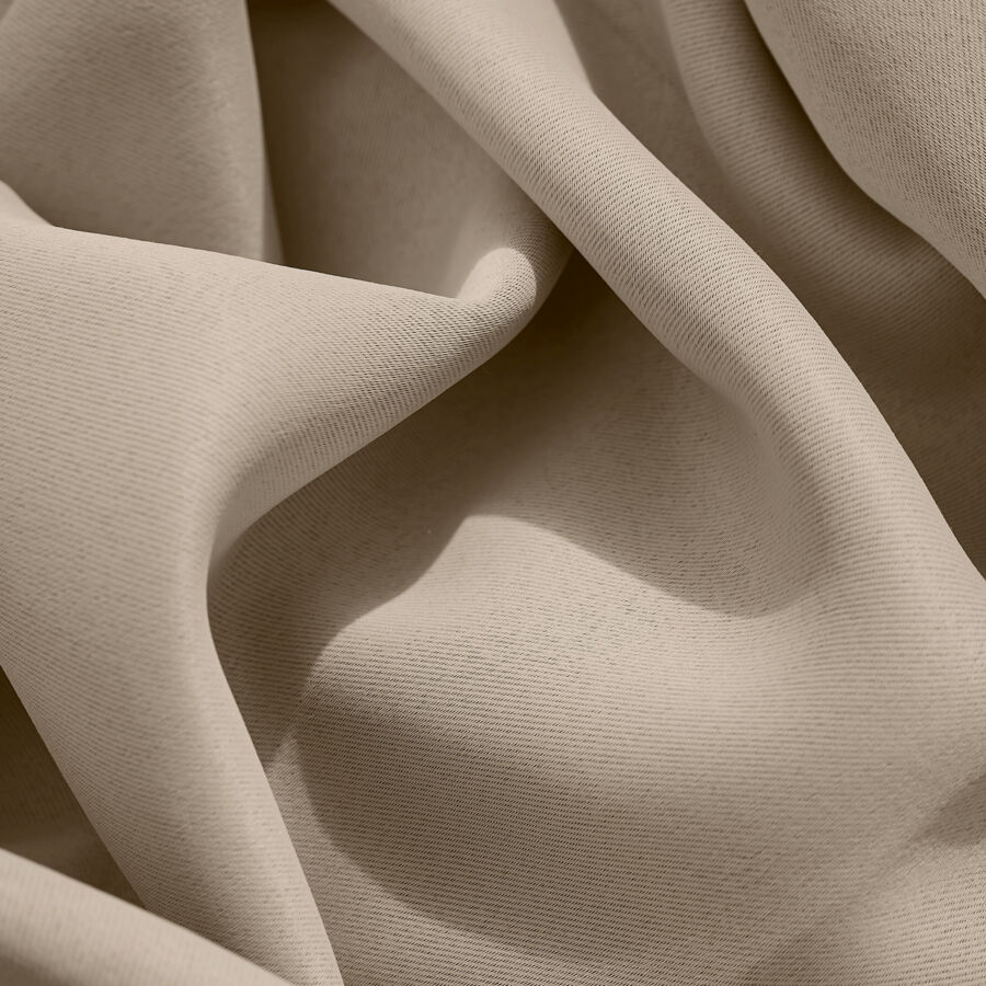 Cortina opaca térmica con cinta fruncidora (140 x 240 cm) Calore Topo
