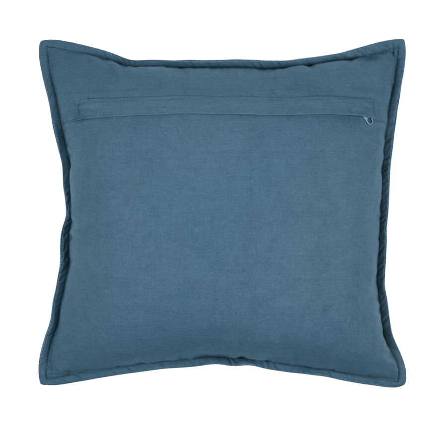Quadratisches Kissen aus Baumwolle (40 x 40 cm) Arcachon Sturmblau