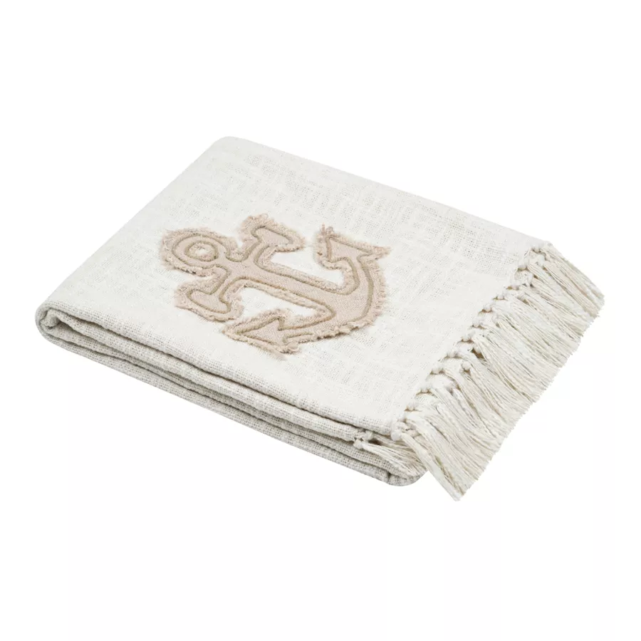 Jeté de canapé coton (150 cm) Escale Beige