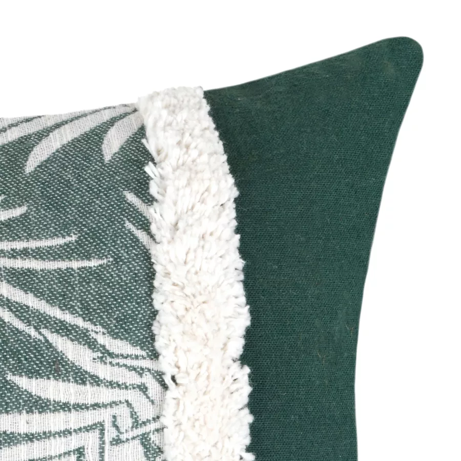 Coussin rectangulaire coton (50 cm) Bunty Vert