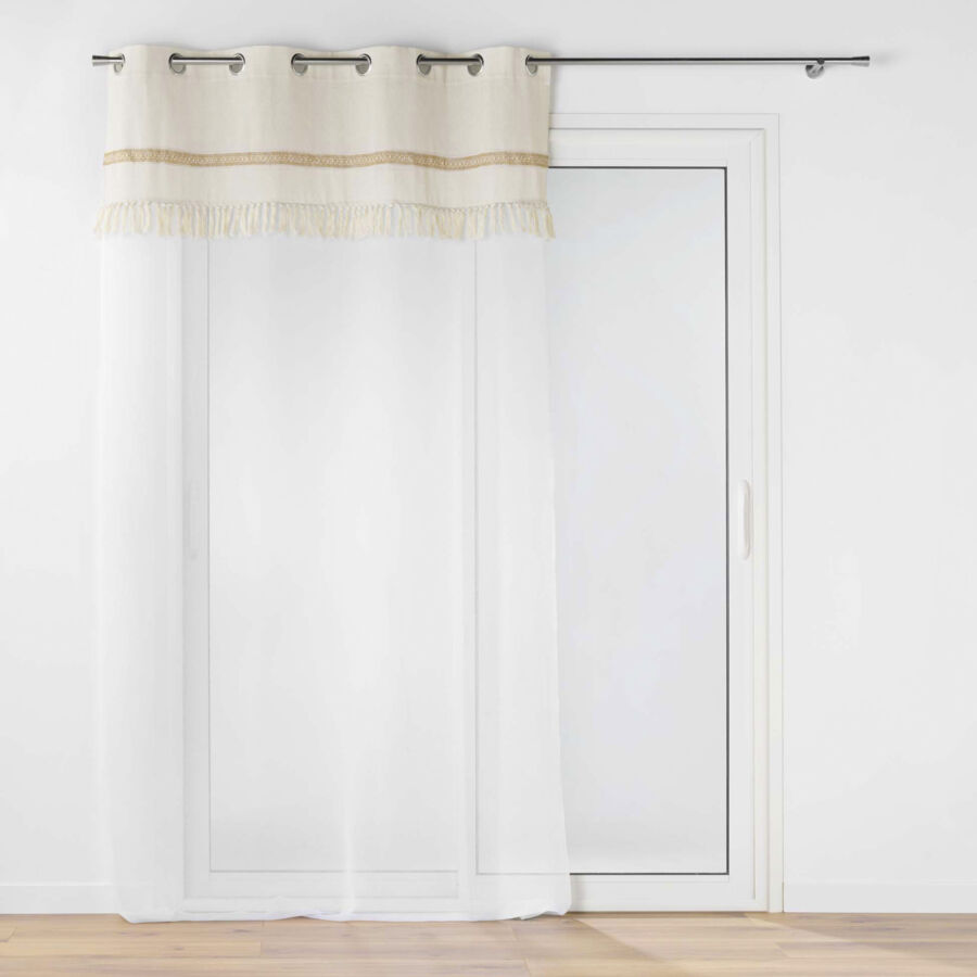 Tenda trasparente cotone (140 x 240 cm) Janara Beige