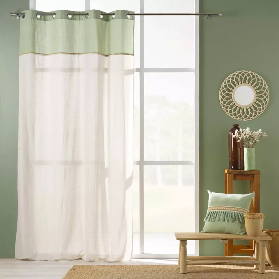 Cuscino quadrato cotone (45 x 45 cm) Janara Verde salvia
