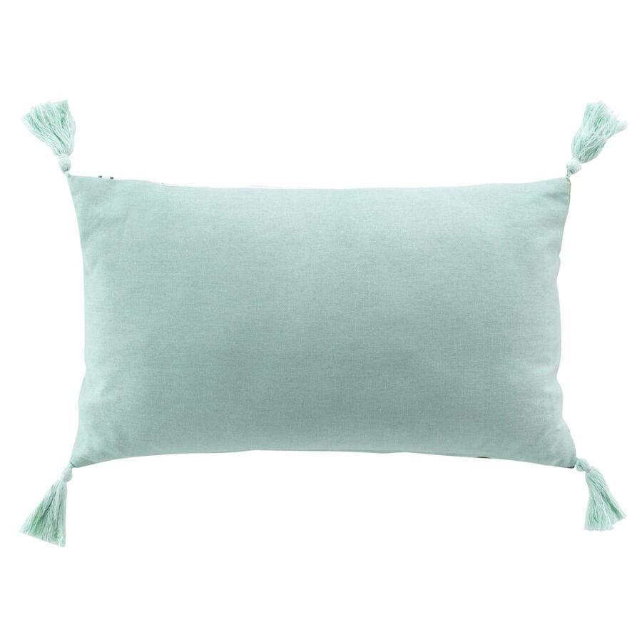 Cuscino rettangolare cotone pon pon (30 x 50 cm) Eden Verde