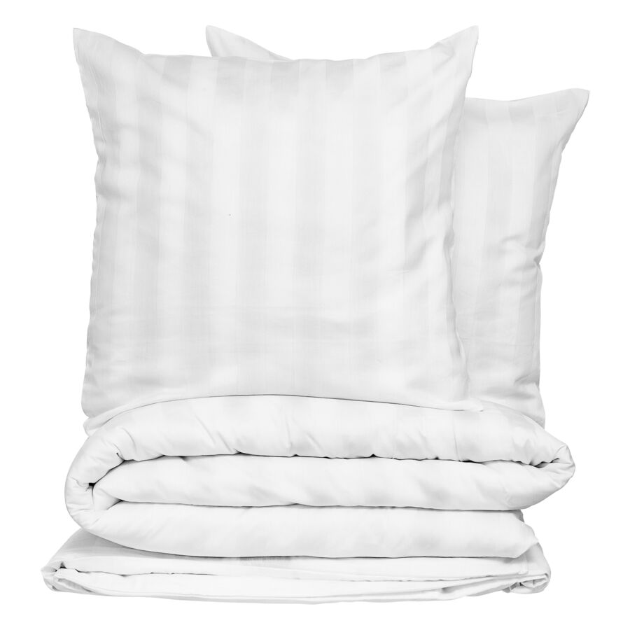 Bettwäsche aus Baumwoll-Satin (240 x 220 cm) Isadora Weiß