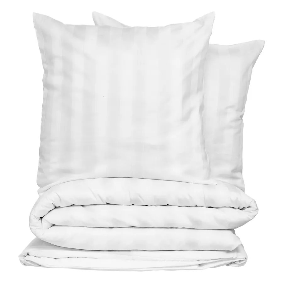 Funda nórdica y dos fundas de satén de algodón (240 x 220 cm) Isadora Blanco
