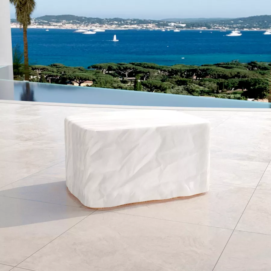 Sillón de jardín en madera teck Java - Crudo