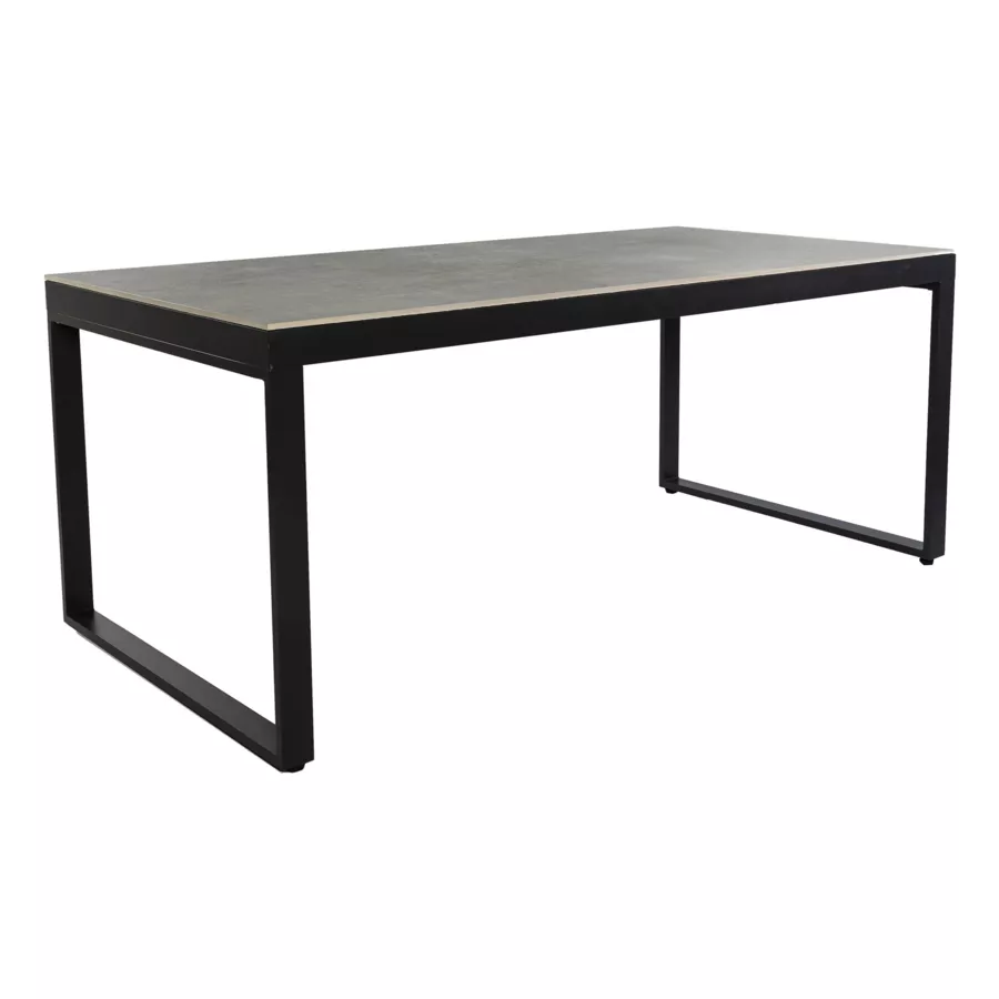 Tuintafel 8 zitplaatsen Aluminium/Keramiek Kore (180 x 90 cm) - Antraciet grijs