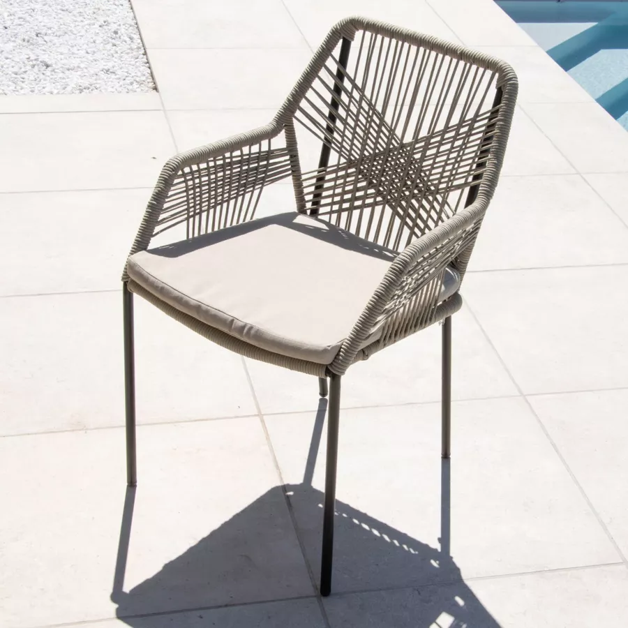 Sillón de jardín apilable Seville - Beige
