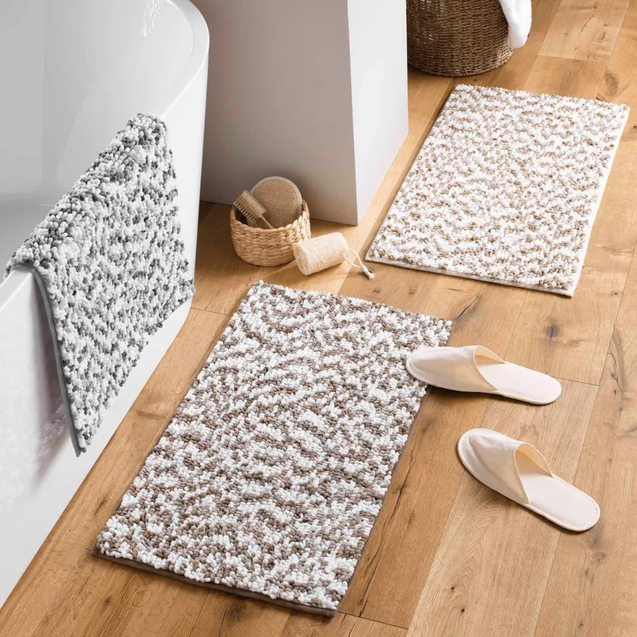 Tapis de bain microfibre (45 x 75 cm) Friza Gris anthracite