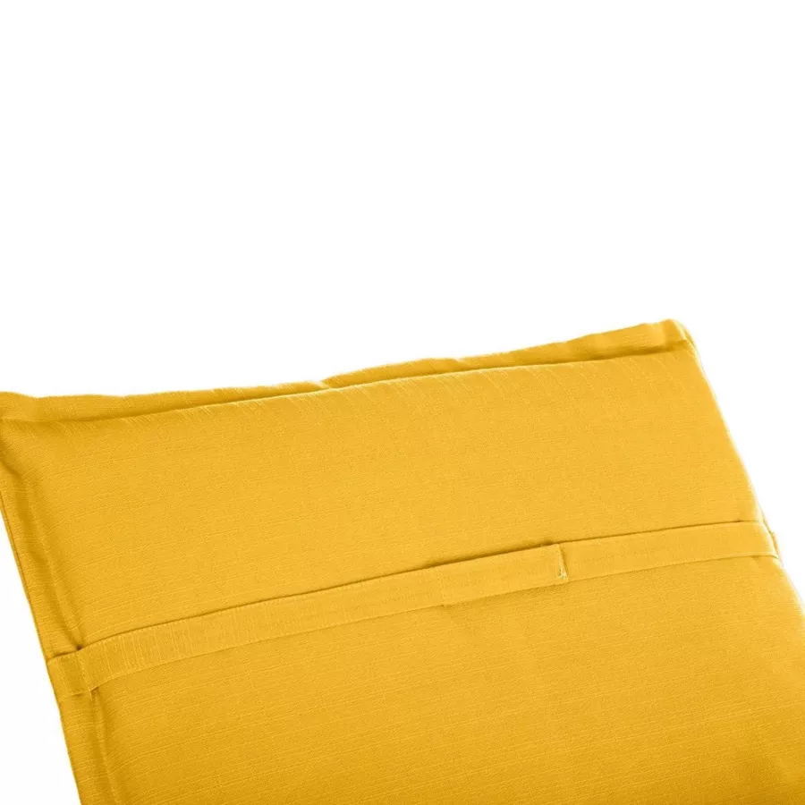 Cojín para tumbona desenfundable Korai - Amarillo mostaza