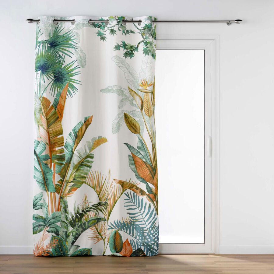 Vorhang aus Baumwolle (140 x 260 cm) Eden Grün