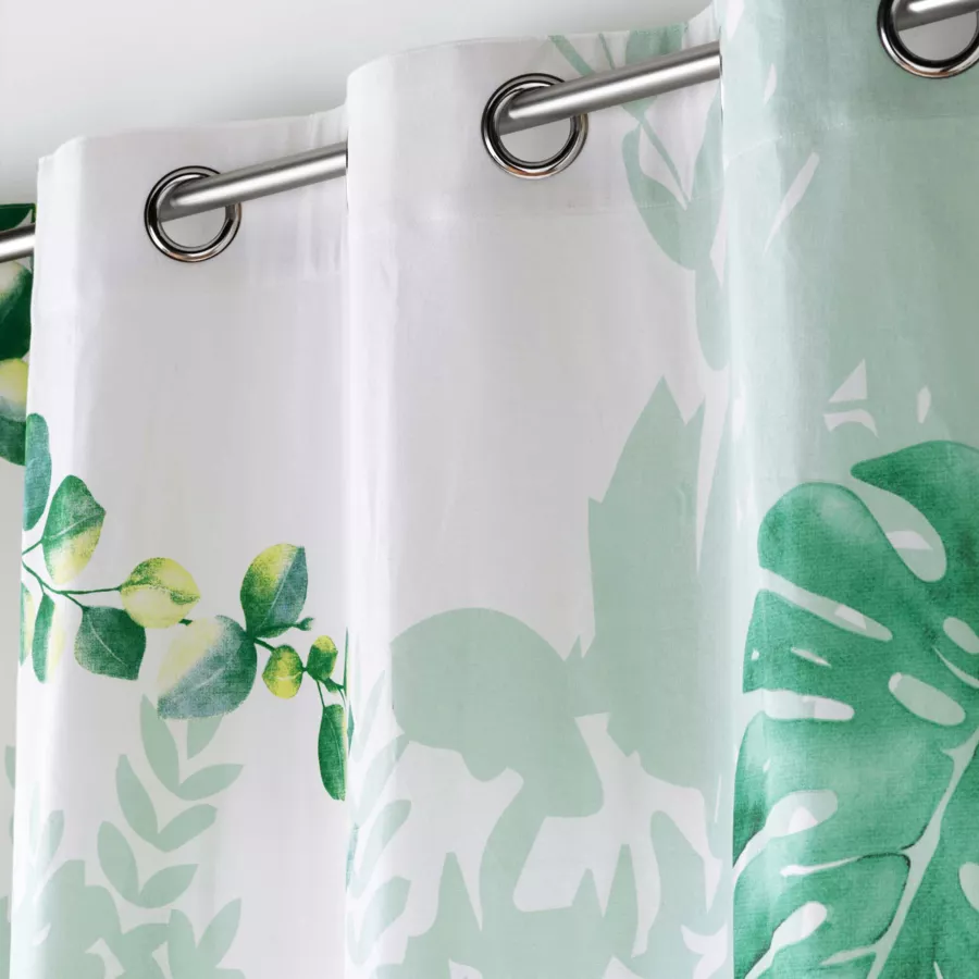 RIDEAU A OEILLETS 140 x 260 CM COTON IMPRIME LOUISIANE DES. PLACE