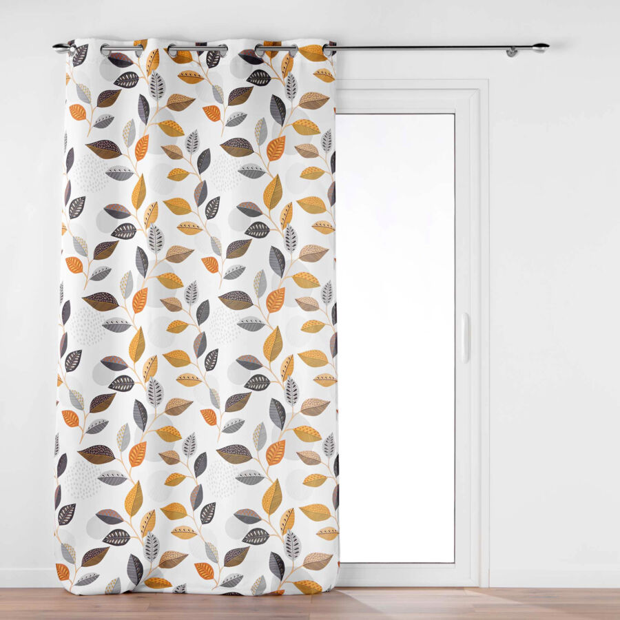 Rideau polyester (140 x 260 cm) Vahine Jaune