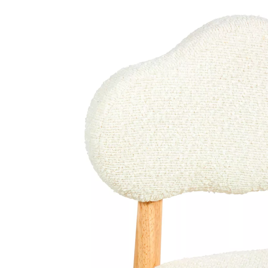 CHAISE BS POLY.BLANCHE ODETTE Dim : l38xH35xP37cm