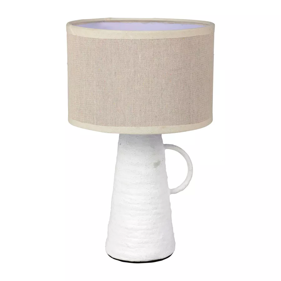 LAMP.AMPHORE.MET.ABISKO.BLCHE Dim : H28.5xP17.5xL17.5 cm