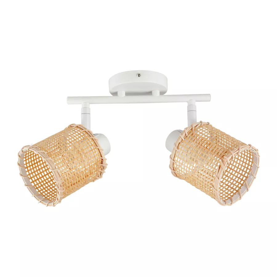 Deckenspots 2-flamming Bambus (L30,5 cm) Mahina Naturfarben