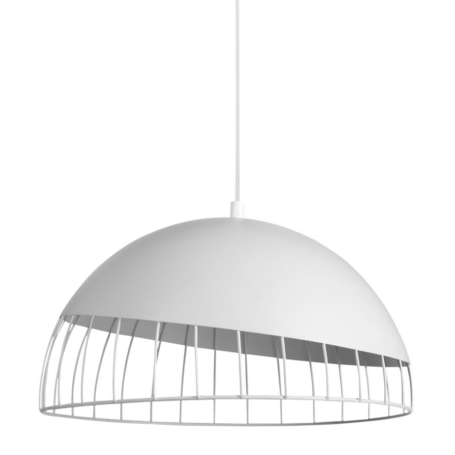 Lámpara de techo redonda en metal (D29,5 cm) Colisée Blanco