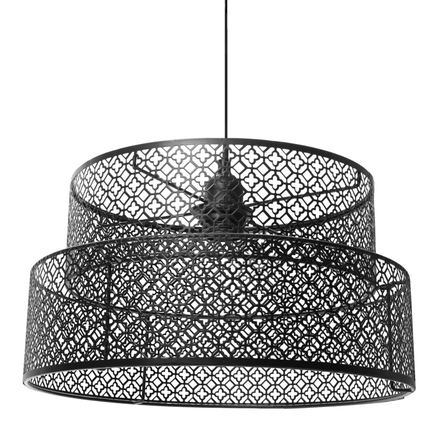 Lámpara de techo marroquí redonda en metal  (D34 cm) Gigogne Negro