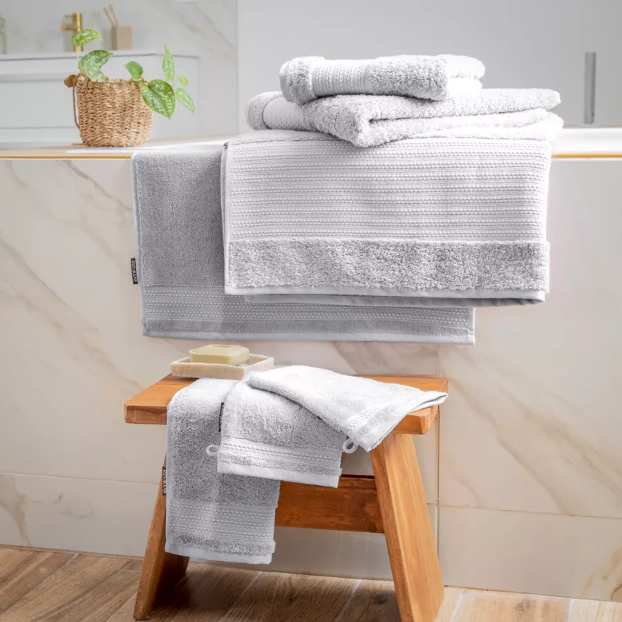 Asciugamano cotone bio (70 x 130 cm) Garance Grigio nuvola 5